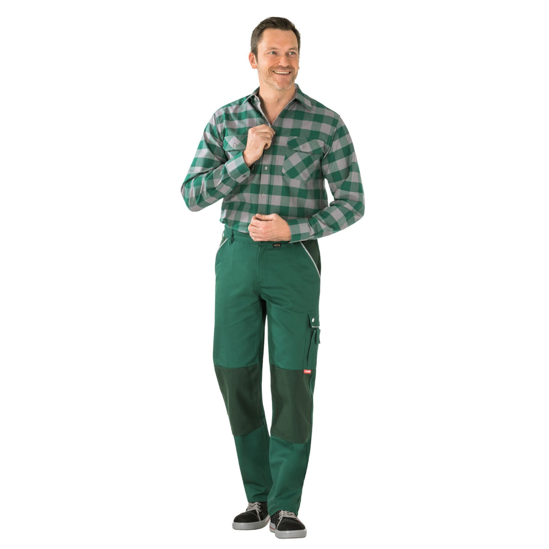 CHARLTON Bundhose ELYSEE Grau/Schwarz – Canvas, ölabweisend, Mit Knieschutztaschen